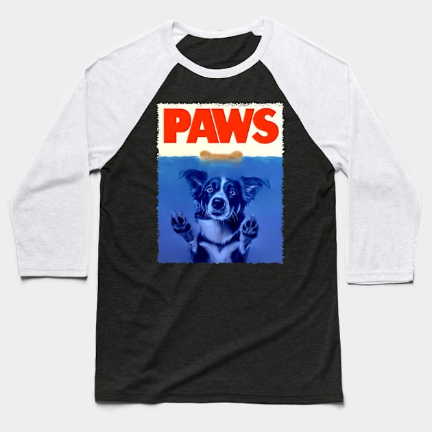 Energetic Elegance Border Collie PAWS, Stylish Tee for Doggy Baseball T-Shirt by Gamma-Mage